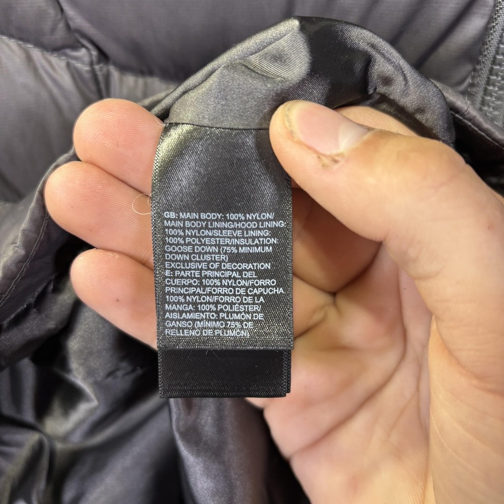 The North Face Jacket Womens Medium Gray 550 Down Hooded Long Puffer Parka Coat - Picture 3 of 11